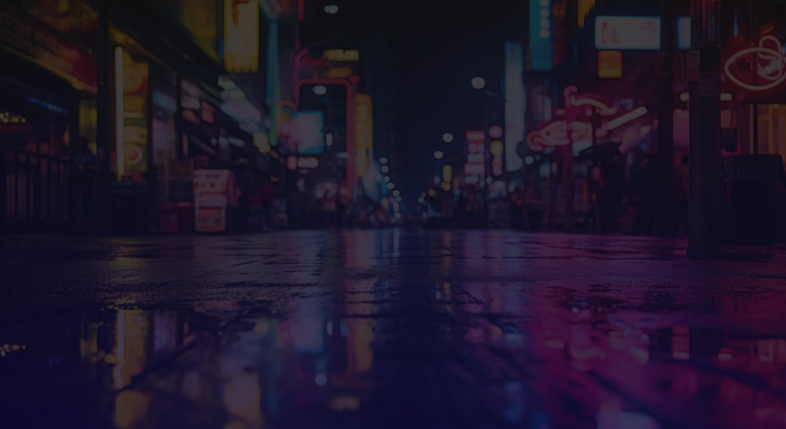 夜の街の様子